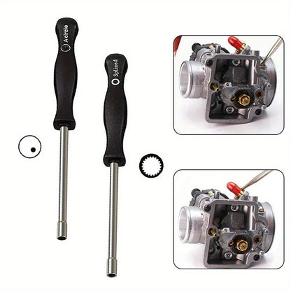 2Pcs 21-Teeth Splined + A-Circle Carburetor Adjustment Tool Screwdriver Kit For For Sears For Craftsman For Poulan