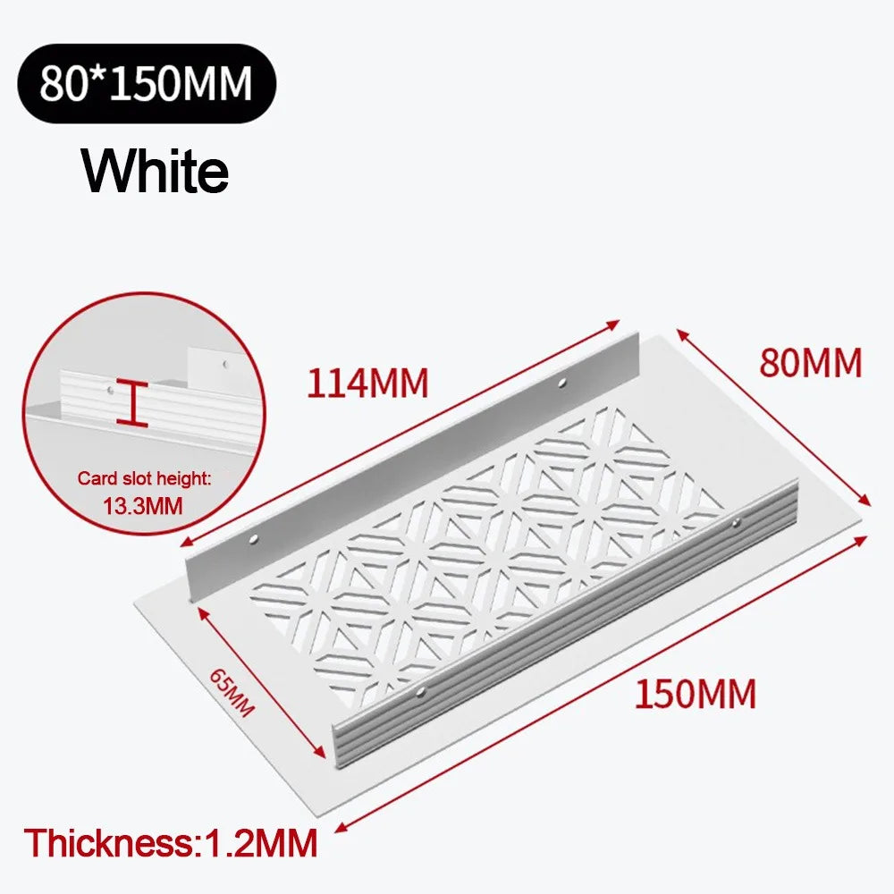 50/80cm Wide Rectangle Aluminum Alloy Air Vent Ventilator Grille Cover Doors Cabinet Wardrobe Breathable Mesh Air Vent