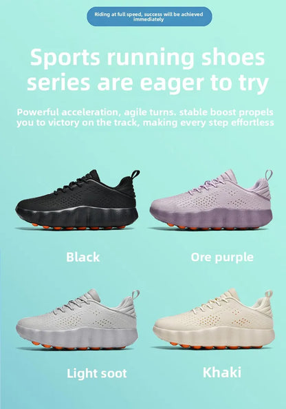 ClaWave Men Women Running Shoes Massage Particles Supercritical Cushioning Breathable Knit Sports Sneakers Non-slip Walking Shoe