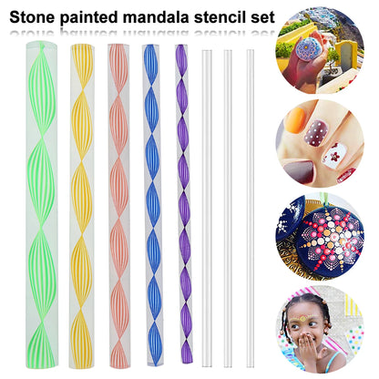 Mandala Dotting Tools for Rock Painting Kits Dotting Art Pen Paint Stencil Drawing Stylus Brush Art Supplies Mandala Art Tool