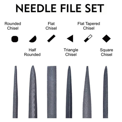 Deburring Tool Kit with 6Pcs Needle Files 6-1/2" Chamfer Tool for Resin Metal Plastic Tube Hole 3D Art with Extra 10 HSS Blades