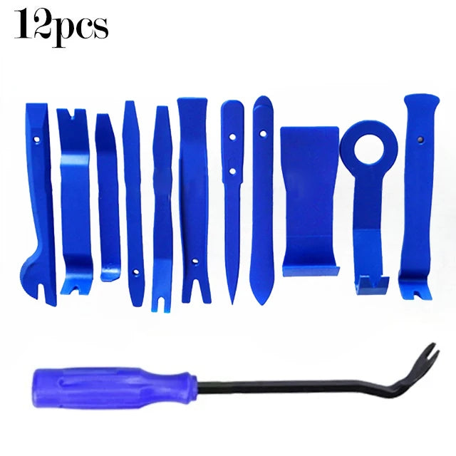 7/8/11/12Pcs Car Door Clip Car Disassembly Tools Set DVD Stereo Refit Kits Interior Plastic Trim Panel Dashboard Removal Tools