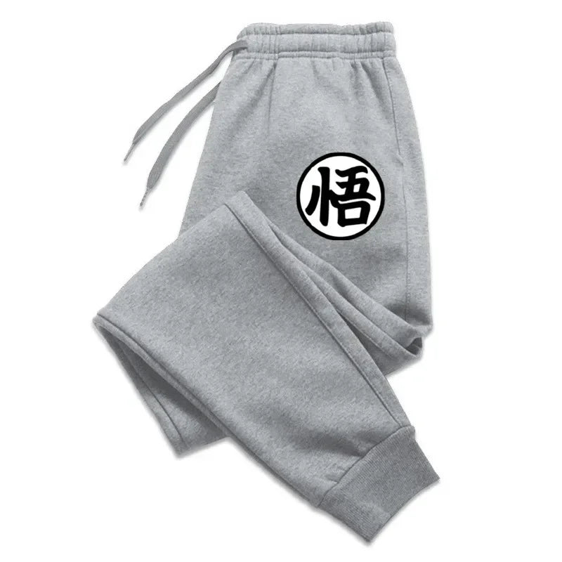 Fitness men's sports pants, long pants, sportswear, jogging pants, Japanese anime Goku printed hip-hop streetwear