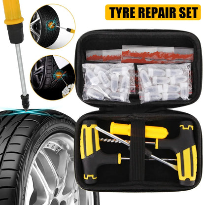 Car Tire Repair Kit with Drill Bit and Storage Bag. Motorcycle and Truck Tire Repair Tools. Quick Tire Repair Amagi