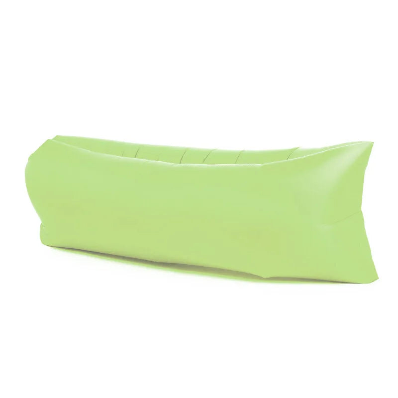 Portable Folding Single Air Sofa Outdoor Fast Inflatable Sofa Bed No Air Pump Required Beach Sleeping Bag Camping Picnic Partner