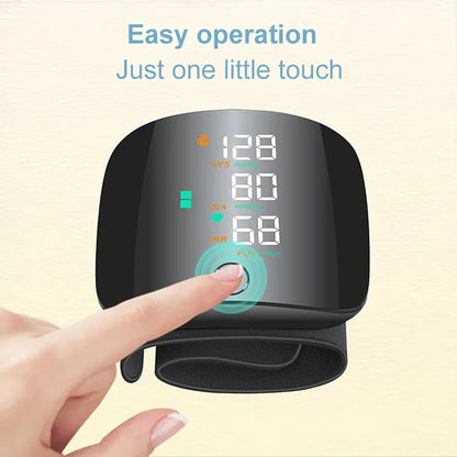 Medical Digital Wrist Blood Pressure Monitor Heart Rate Pulse Meter Measure Sphygmomanometer PR LCD Screen Portable Health Care