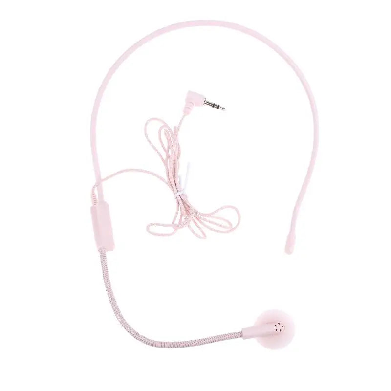 1Pc Wired 3.5mm Plug Guide Lecture Speech Headset Mic Portable Head-mounted Headset Microphone For Teaching Meeting