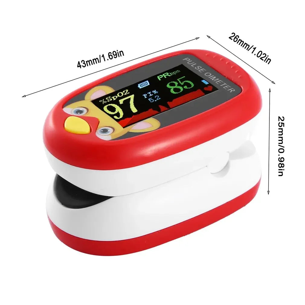 JUSTLANG Child Fingertip Pulse Oximeter Baby Rechargeable Medical Blood Oxygen Saturation Meter  Pediatrics Kids Oximetro SPO2