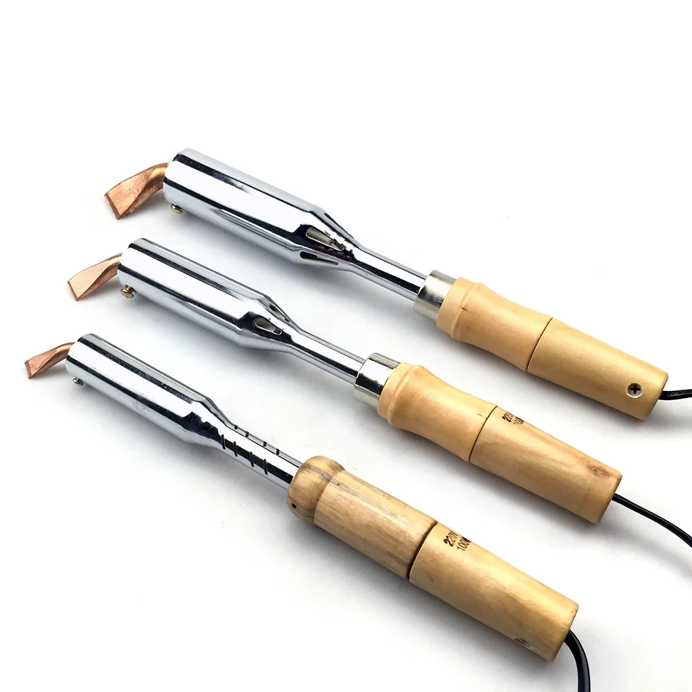 75-200W High Power Electric Soldering Iron Wooden Handle Copper External Thermal Soldering Tool Household Electric Soldering Pen