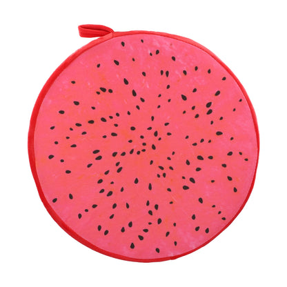 Cartoon Fruits Print Round Bar Chair Cushion Cover Anti-Slip Seat Cushion Slipcover Soft Stool Cushion Covers For Living Dining