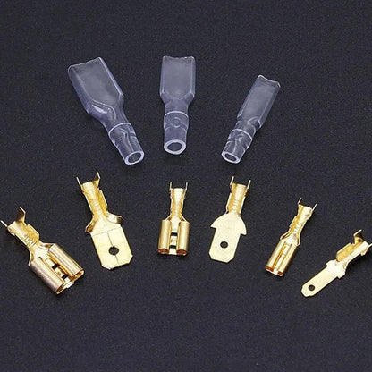Box Insulated Male Female Wire Connector 2.8/4.8/6.3mm Electrical Crimp Terminals Termin Spade Connectors Assorted Kit 270PCS