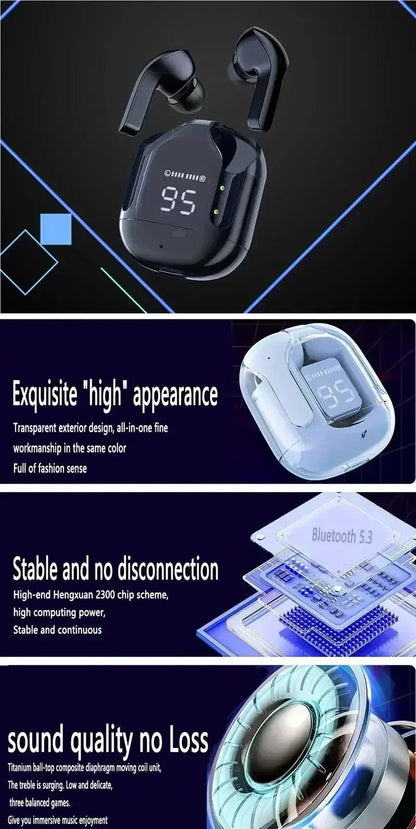 T2 TWS Bluetooth Earbuds Wireless 5.0 Sport Gaming Headsets Noise Reduction Earphone Mic Headphones with LED Display Earphones