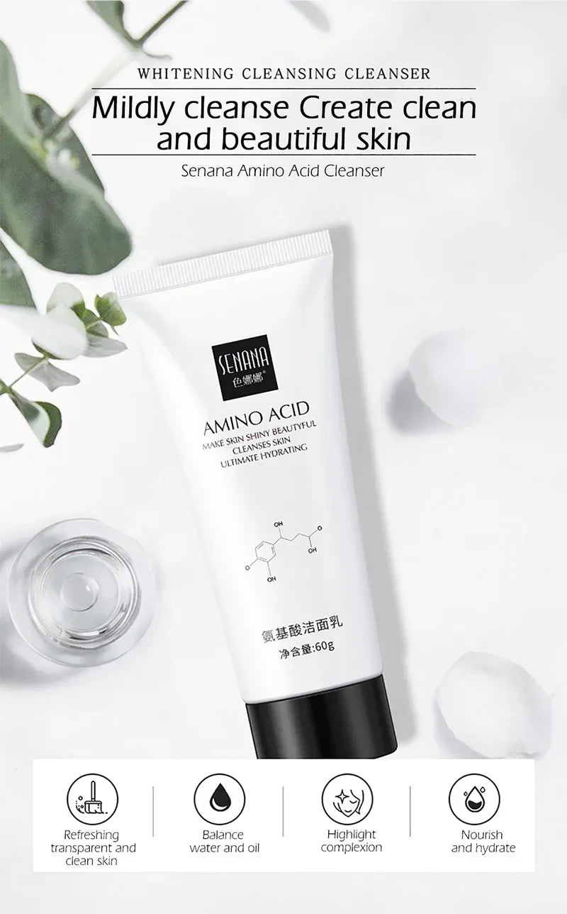 Nicotinamide Amino Acid Face Cleanser Facial Scrub Cleansing Acne Oil Control Blackhead Remover Shrink Pores Skin Care