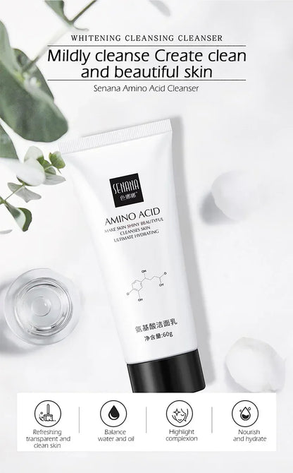 Nicotinamide Amino Acid Face Cleanser Facial Scrub Cleansing Acne Oil Control Blackhead Remover Shrink Pores Skin Care