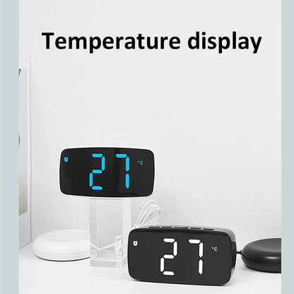 Super Loud Vibrating Alarm Clock LED Table Clock with Brightness Adjustment Desktop Clock for Heavy Sleeper Deaf Hard of Hearing