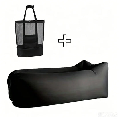 LUSQI Inflatable Lounger Air Sofa Extra Thick Foldable Couch For Outdoor Camping Beach Patio Quick Inflation Home Furniture