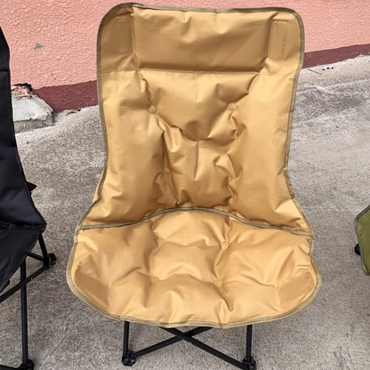 High-Back Moon Chair with Thick Padding | Portable Folding Camping Chair for Adults, Stadium Events & Festivals | Pearl