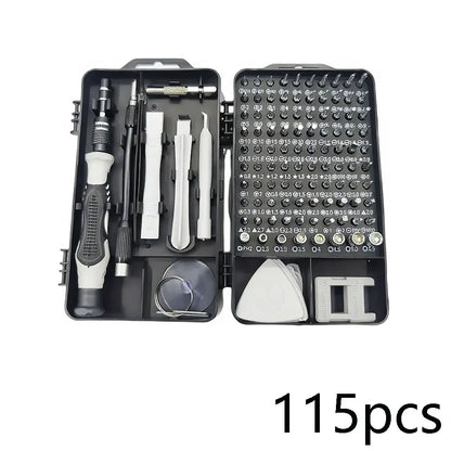 115 in 1 Multifunctional Screwdriver Set Electronic Repair Tools for Computer Phone and Household Use Insulation Screwdriver Kit