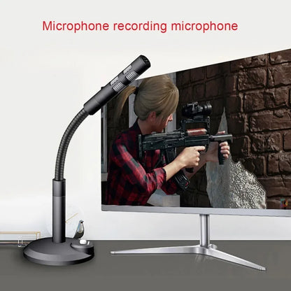 USB Desktop Microphone 3.5mm Omnidirectional PC Laptop Computer Mic for Computer Gaming Recording Chatting Singing Meeting