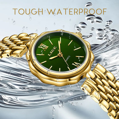 LIGE Quartz Women Watches Fashion Elegant Bracelet Watch For Women Luxury Creative Steel Waterproof Watch Femme Relogio Feminino