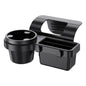 Car Door Side Window Organizer Hanging Storage Rack With Cup Holder & Phone Slot Durable Plastic Storage Auto Accessories