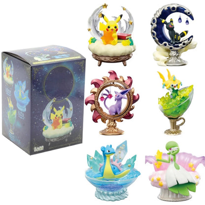 Pokm Starry Sky And Stained Glass Pikachu Mystery Box Eevee Blind Box Anime Figures Snorlax Surprise Gift Colletions Toy
