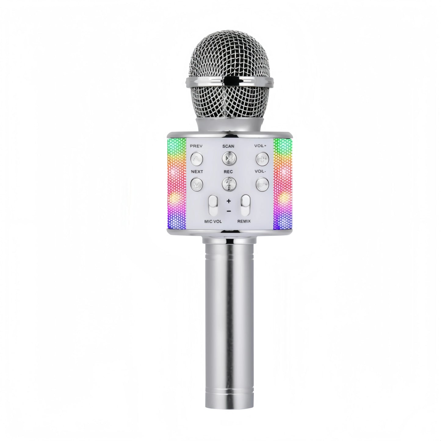 Fun Karaoke Microphone Speaker for Adults Kids, Wireless Bluetooth, Voice Changer, Echo Effect, LED Lights Microphone for Party