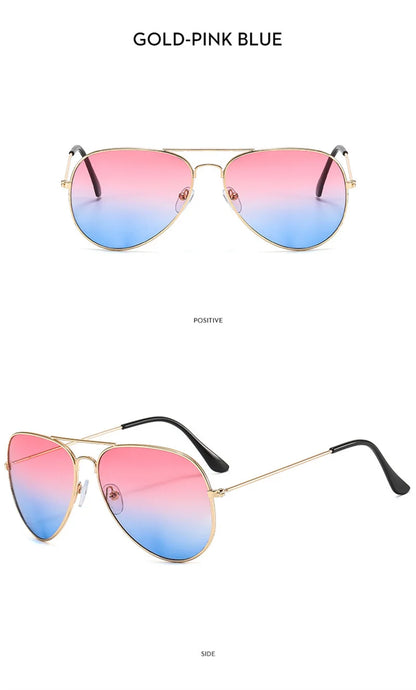 New Double Bridge Sunglasse for Woman Men Alloy Frame 2026 Gradient Lens Sun Glasses Female Oculos Male Outdoor Fashion Eyewear