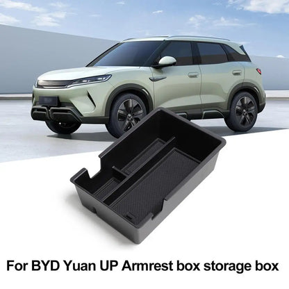Armrest Box Storage Tray For BYD Yuan Pro Yuan UP ATTO 2 EV 2024 2025 Non-slip Armrest Storage Box Car Interior Accessories V9M5