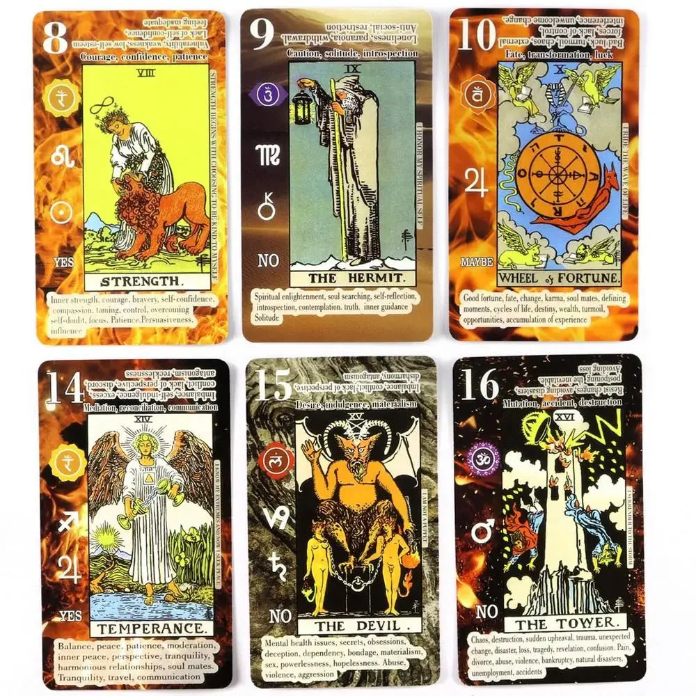 78pcs Learning Tarot Card Home Party Board Game Oracle Card Table Game Divination Tools Oracle Card Family Friend Table Game