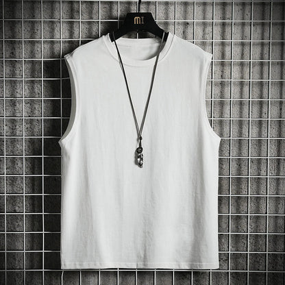 Men's Vest Sleeveless Muscle Tee Solid Blank Tank Breathable Comfortable T Shirt Hot Summer Gym Top