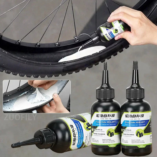 120ml Bicycle Tubeless Tire Sealant MTB Road Bike Tires Repair Liquid Kits Tire Puncture Repair Glue Fluid Bicycle Accessories