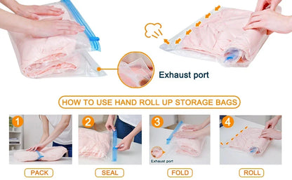 1/3/5pcs Vacuum Bags for Storing Clothes Suitable for Luggage and Essential Travel Compression Bag Clothing Storage Organizer
