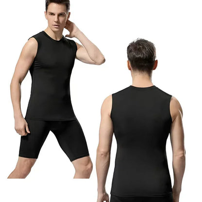 elastic sleeveless running Gym men's and women's free custom logo compression vest, quick drying sports sleeveless T-shirt