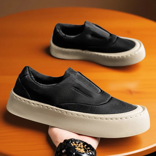 Pressure Relief Slip on Loafers Quick Slip on Construction, Breathable Fabric Stop Sweating, Light Burden for All-Day Walking