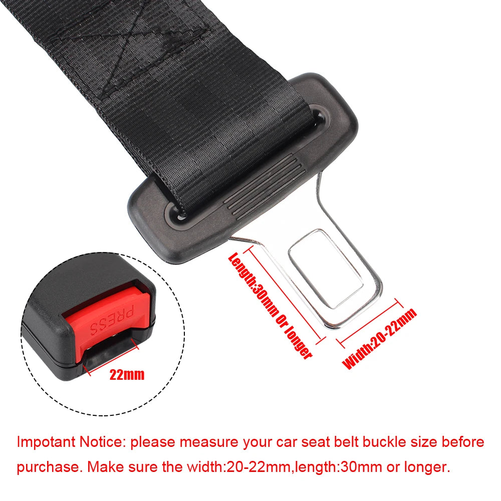 Car Seat Safety Belt Extender Clip Extension  Auto Fasteners Buckle for 20-22MM Tongue Adapter Automotive Accessories Universal