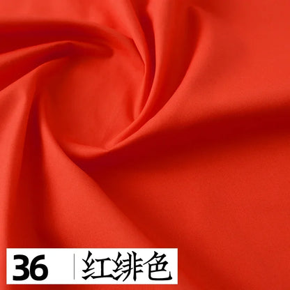 145x50cm Solid Color Pure Cotton Poplin Clothing Fabric DIY Handmade Clothes for Girls, Plain Color Antique Skirt Cotton Cloth