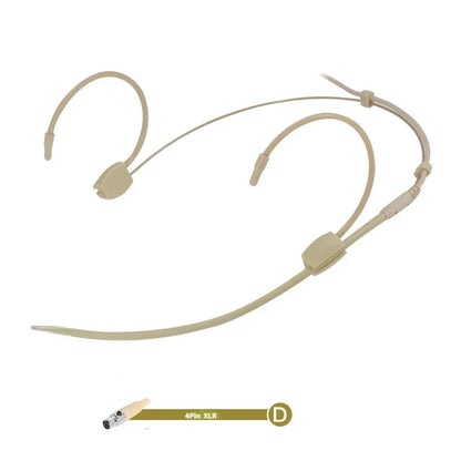 Double Earhook Mic Omnidirectional Headset Microphone For Sennheiser Shure AKG MiPro Audio Technica 4Pin 3Pin TA4F 3.5mm Lock