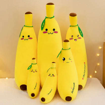 Banana Throw Pillow Long Pillow Cute Lazy Bed Leg Hug Doll Super Soft Girl Doll Squishy Plush Toy