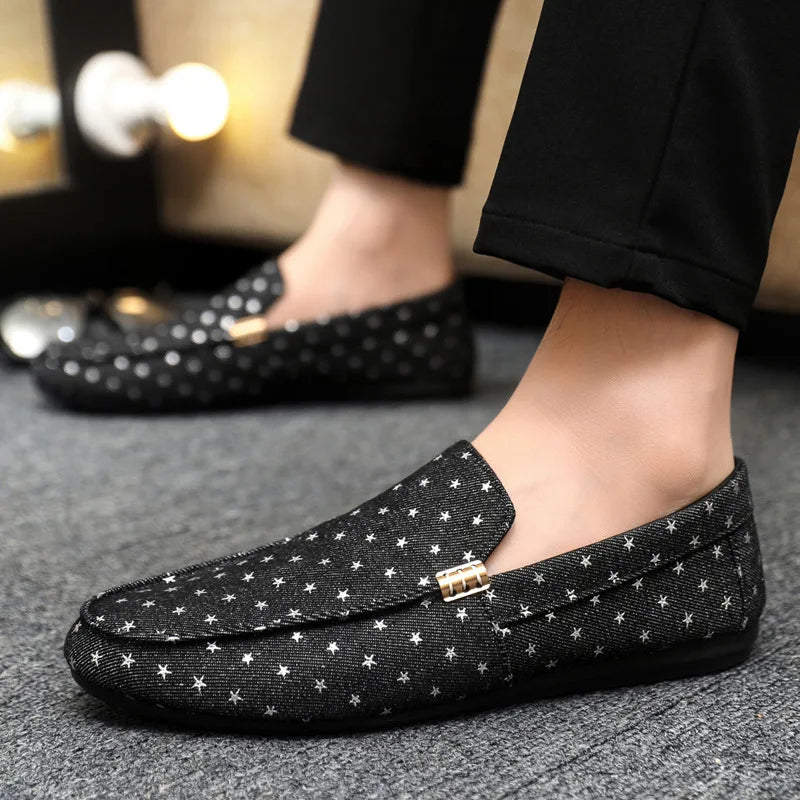 Spring summer fashion casual driving shoes one foot lazy shoes men's single shoes