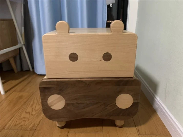 Solid Wood household Kindergarten Children's Bedside Table Apartment Dormitory Storage Cabinet Modern Kids Bedroom Nightstan