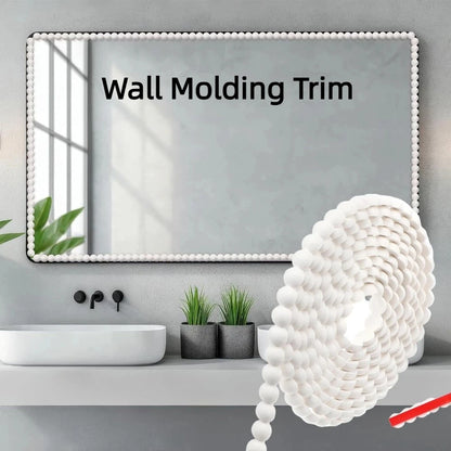3 Meters DIY Decoration Paintable Wall Molding Flexible PVC Stick for Walls Beads Self-Adhesive Paneling Strip TV Wall Edge