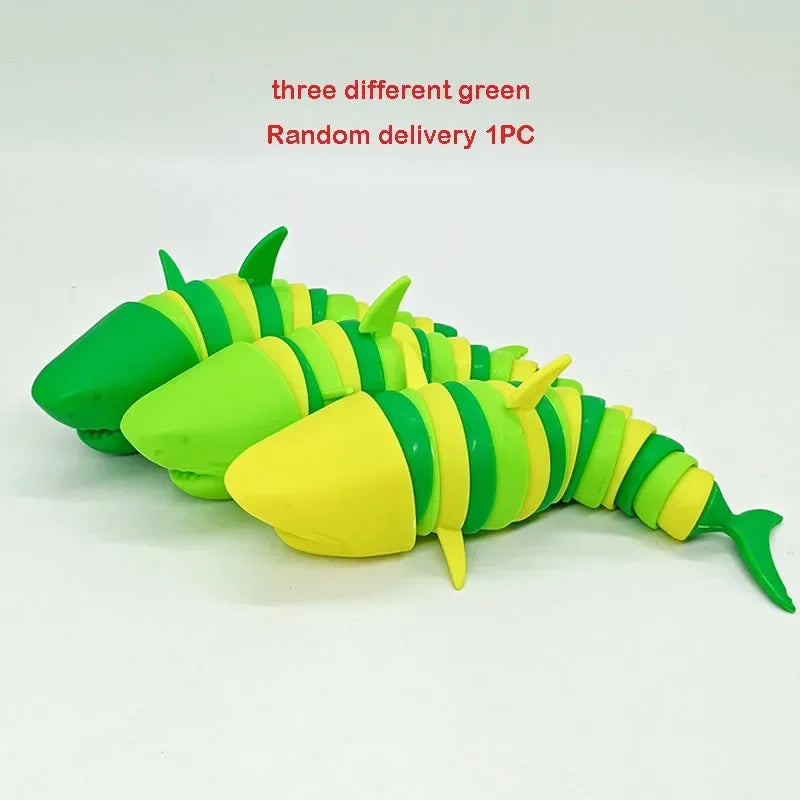 Stress Relief Toys Fidget Toys Kids Adults Funny Buckle Slug Dolphin Shark Anxiety Antistress Squishy Toy Keychain Accessories