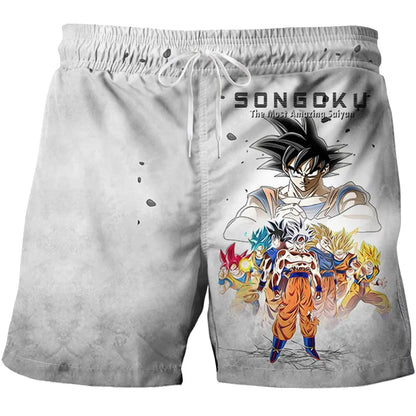 2026 Trendy Dragon Ball Print Children's Shorts Kids Shorts for Boys' Beach Shorts Summer Quick-drying Cartoon Swim Trunks