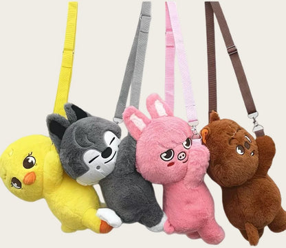 Kpop SKZOO plush Cartoon Rain Love Be Stray Kids Plush Toy Crossbody Bag Love Bear Gift for Children Backpack Christmas Gift