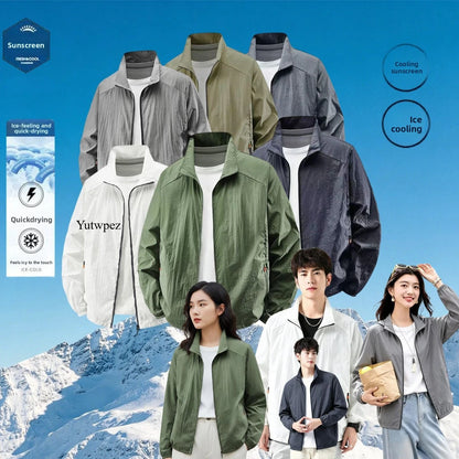 Men Pocket UPF50+ Uv Sun Protection Jacket Summer Quick Dry Outdoor Hiking Sport Windbreaker Sunscreen Skin Coat Camping Fishing
