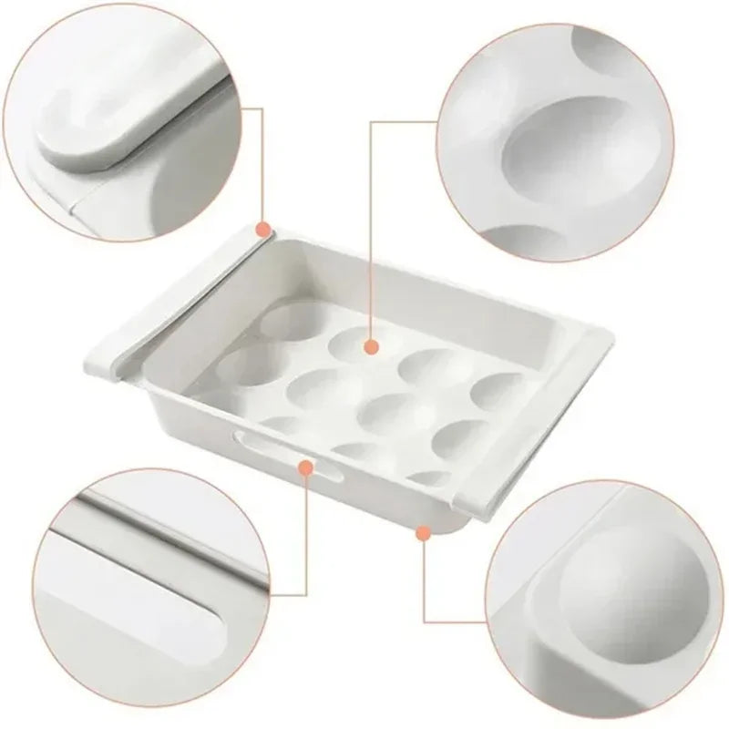 Egg Storage Box Side Door of Refrigerator Storage Organizer Kitchen Reversible Special Egg Storage Tray Kitchen Accessories