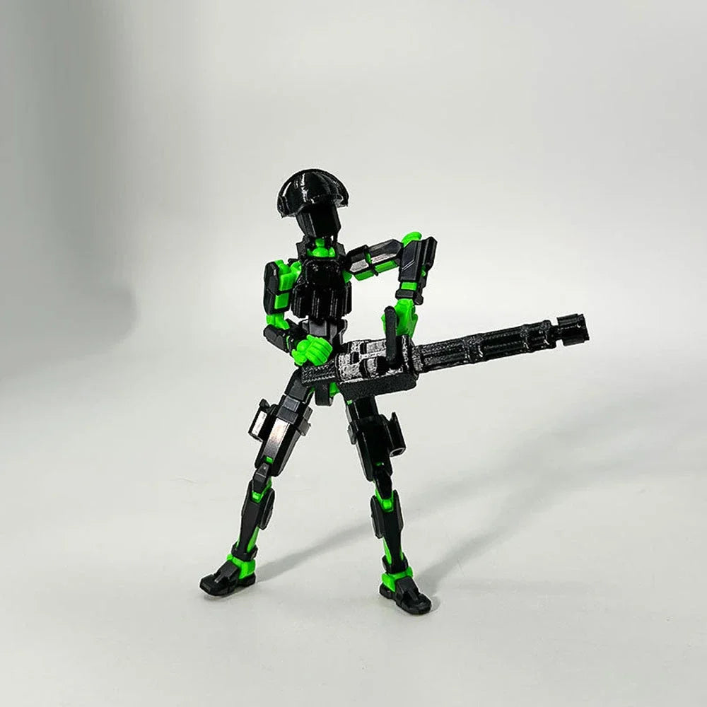3D Printed Toy Model Lucky13 War Sandbox Action Figure Dummy T13 Toy Doll Robot Assembly Model Decoration Desktop Decoration