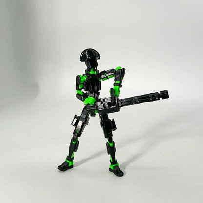 3D Printed Toy Model Lucky13 War Sandbox Action Figure Dummy T13 Toy Doll Robot Assembly Model Decoration Desktop Decoration