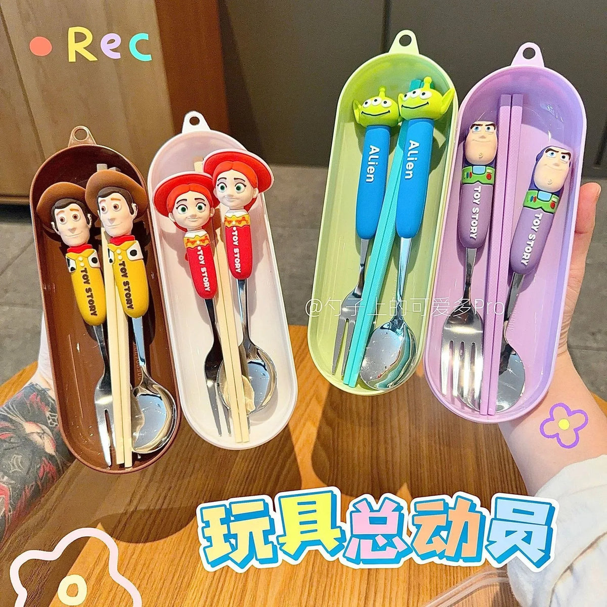 Toy Story 5 Spoon Fork Cutlery Set Woody Buzz Lightyear Jessie Forky Alien Cartoon Character Birthday Christmas Gift For Fans